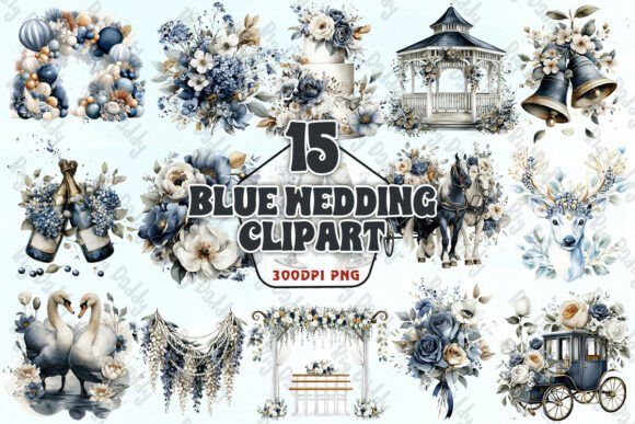 Blue Wedding Clipart PNG: A Designer's Guide to Elegant Graphics