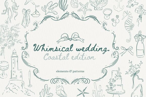 Capturing Coastal Romance: A Guide to Whimsical Wedding Clip Art