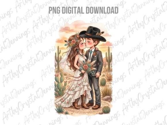 Country Boho Western Wedding PNG: A Designer's Asset