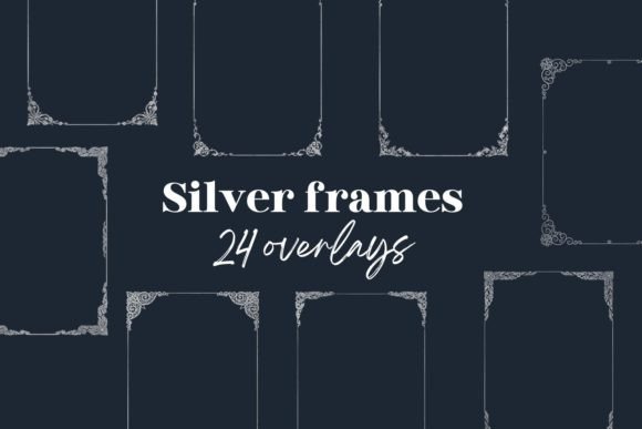 Elegant Silver Frames: A Versatile Design Asset