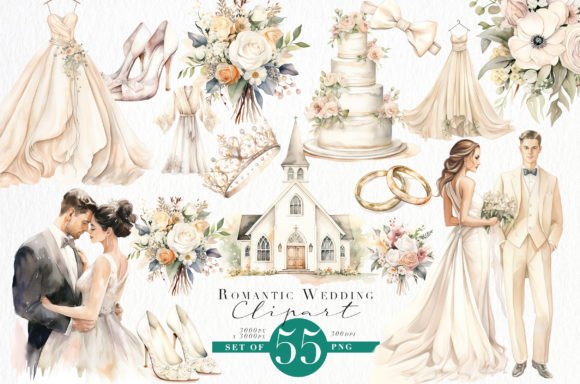 Elevate Your Wedding Stationery with Watercolour Clipart