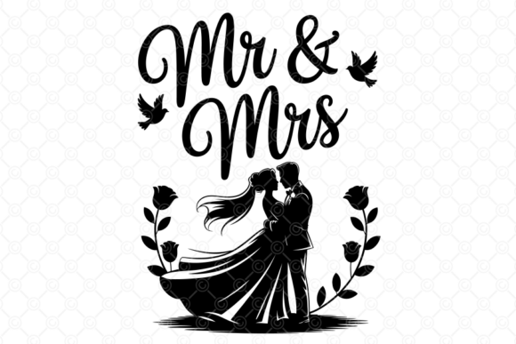 Perfecting Wedding Crafts with Mr and Mrs SVG, Wedding Couple SVG, 06