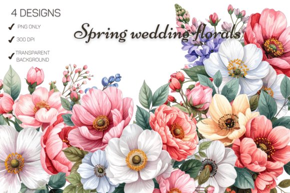 Spring Wedding Floral PNG: Your Go-To Design Resource