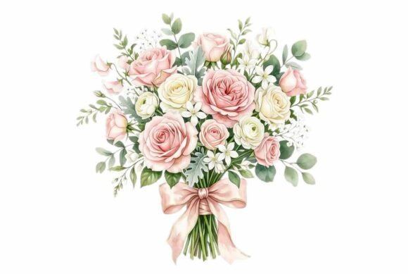 Timeless Elegance: Bridal Bouquet Wedding Clipart Png