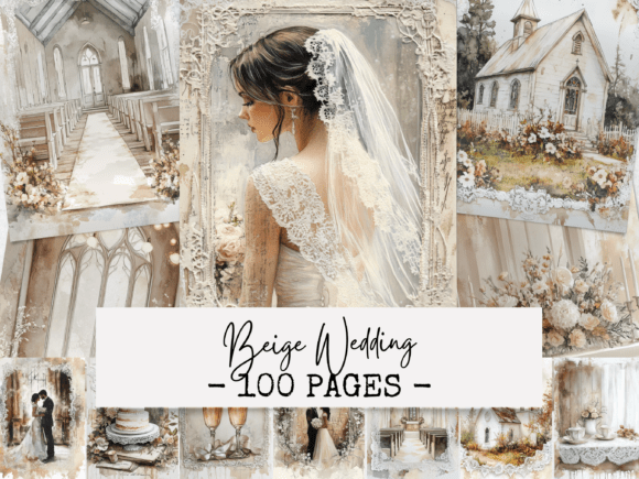 Timeless Elegance: Mastering Projects with Beige Wedding Junk Journal Papers