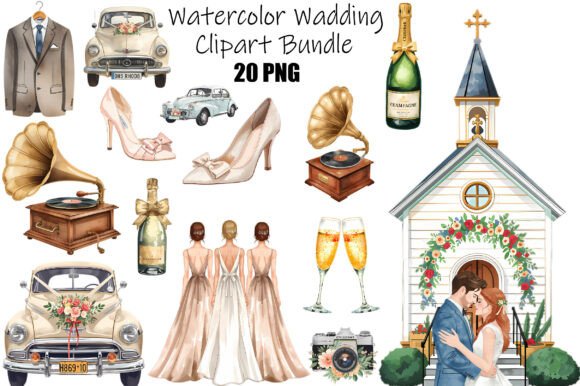 Timeless Romance: Using a Vintage Wedding Clipart Bundle